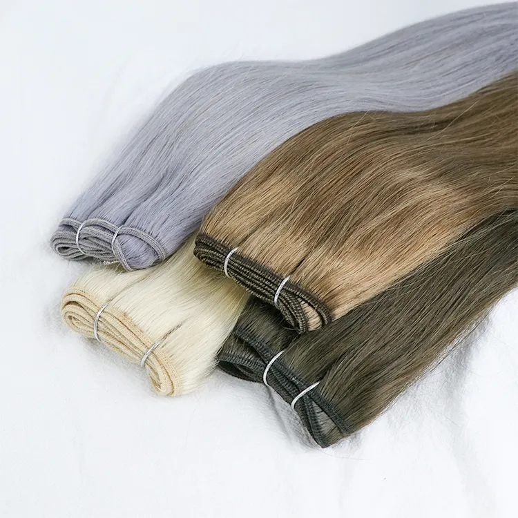 थोक 12ए कच्चे मानव बाल क्यूटिकल संरेखित वर्जिन हेयर वेव बंडल प्राकृतिक मानव बाल एक्सटेंशन कपड़ा