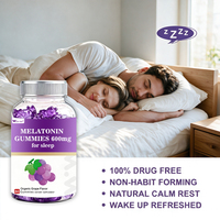 Gummies de mélatonine à marque privée OEM, capsules améliorant le sommeil, complément sans gluten