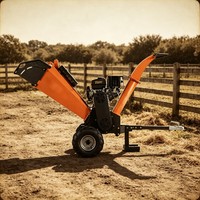 Broyeur de bois portable et remorquable GS120 avec démarrage manuel ou électrique en option, conception à 3 lames, broyeur de branches et déchiqueteur