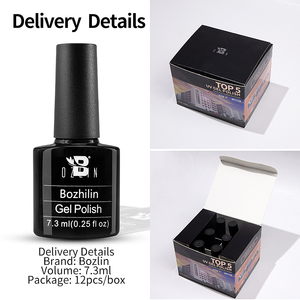 OEM ODM 15ml Vernis à ongles <span class=keywords><strong>gel</strong></span> UV non essuyable de couleur claire, super brillant, couche de finition - Product Image 6