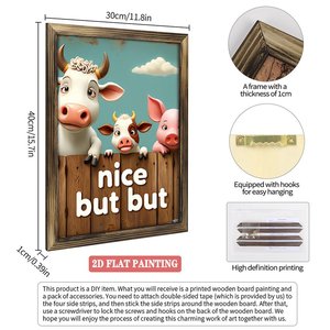 กรอบไม้ขนาด 20x30 ซม. ภาพศิลปะดอกไม้<span class=keywords><strong>ทะเลทราย</strong></span>พร้อมกระบองเพชรที่กำลังบานหลังฝนตก - Product Image 4