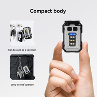 Mini lampe torche LED EDC super lumineuse 300mAh ou 750mAh, rechargeable par USB, lanterne de camping d'urgence en ABS, SOS