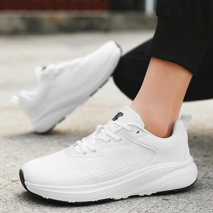2025 Men's Cross-Border Plus Size Fitness Sneakers Breathable White Walking Style Shoes Wide Lasting Shock Absorption <b>Rebound</b> - Product Image 2
