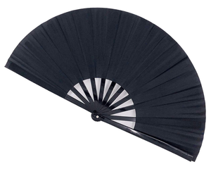 Éventails pliants en plastique rose personnalisés avec logo pour mariages et événements de Noël - Product Image 1
