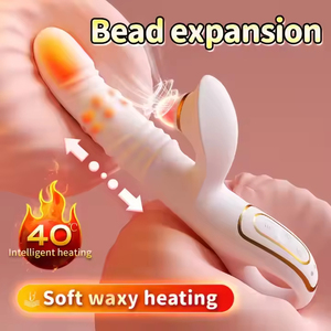 Suck the Rotary Bead <b>Vibrator</b> Telescopic Double Shock Female G Spot Masturbator Sex Simulation Phallus Adult Sex Toys - Product Image 4