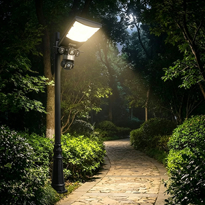 Lampe solaire de rue V380 : Caméra dôme 4G Wi-Fi à trois écrans avec télécommande mobile et caméra haute définition étanche - Product Image 3