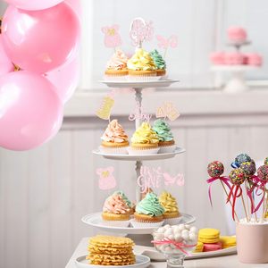 Adornos para Cupcakes 'Oh Baby', Adornos para Cupcakes 'It's Girl' con Purpurina Rosa, Decoraciones para Pastel para Baby Shower, Fiesta de Cumpleaños de Niña - Product Image 5