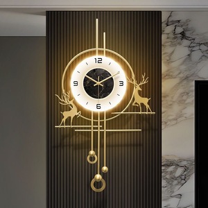 46x80CM <span class=keywords><strong>M</strong></span> Große Wanduhr aus Metall mit LED-Nachtlicht, personalisierte Wandkunst, Dekoration für Zuhause, Hängeuhr, Dropshipping DDP - Product Image 4