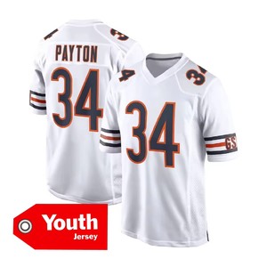 Chicago Jeugdshirt Groothandel Hoge Kwaliteit Voetbalshirt 18 # Williams 2 # Moore 34 # Payton gestikte VP USA voetbaltrui - Product Image 5