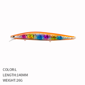 XUHANG TP21 140mm 26g Esca Dura Affondante in Plastica ABS, Minnow per <span class=keywords><strong>Pesca</strong></span> in Fiume, Torrente, Lago, Acqua Salata, per Bass e Luccio (Acque Profonde/Medio Profondità) - Product Image 6