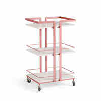 Chariot de salon de maquillage beauté nouveau design Chariot de salon de manucure à 3 niveaux Chariot de beauté en or avec roues verrouillables