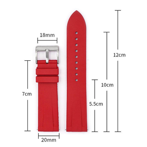 20mm 22mm FKM Rubber Watch Strap Sport Silicone Fluorine Rubber Watch <strong>Bands</strong> for Rolex Green Water <strong>Ghost</strong> - Product Image 6
