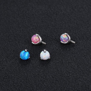 Lot de 10 clous de rechange en titane filetés pour opale, pour piercings d'oreille (cartilage, hélix, <span class=keywords><strong>tragus</strong></span>), labret, barres industrielles et <span class=keywords><strong>fer</strong></span> à <span class=keywords><strong>cheval</strong></span> - Product Image 5