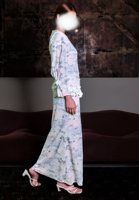 Baju Kurung malaisien pour femmes musulmanes, imprimé floral, robe formelle à fleurs 3D, ODM OEM en gros