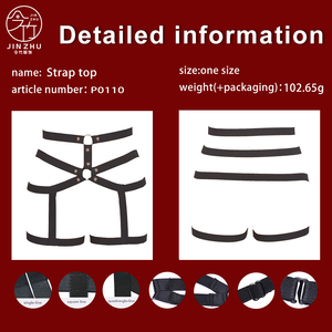 Ceinture <span class=keywords><strong>porte</strong></span>-jarretelles sexy à découpes et effet push-up, élastique et réglable avec lacets, tenue de style boîte de nuit <span class=keywords><strong>pour</strong></span> femme. - Product Image 4