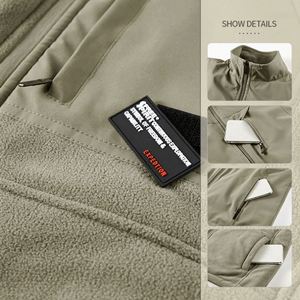 Chaleco Polar Personalizado con Logotipo para Hombre, con Cremallera Completa, Ropa de Trabajo para Exteriores, Chaleco Cálido con Forro Polar - Product Image 2