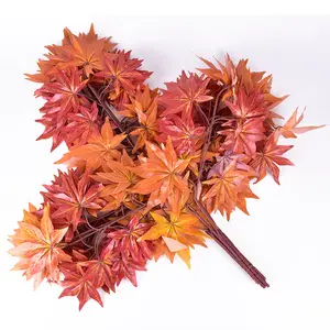 QSLHC841 Hot Sale Different Colors of Artificial Autumn Maple Leaves