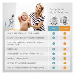 Support de téléphone universel multifonction <span class=keywords><strong>Lit</strong></span> Berceau paresseux Bras long réglable 85cm Moniteur pour bébé Support mural Caméra pour étagère - Product Image 4