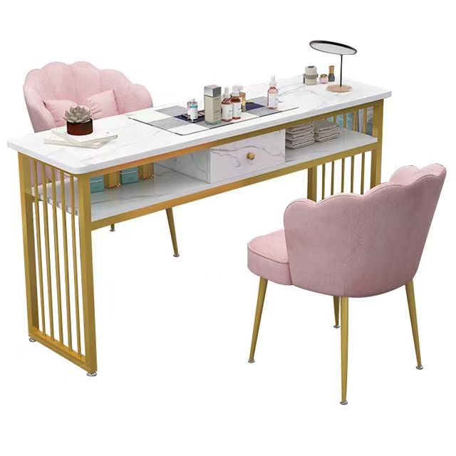 Factory Direct Surprise Price Salon Furniture Manicure Wood Metal Beauty Nail Tables Dresser Available Table for Nail Table