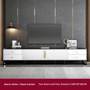 דירה קטנה סלון וחדר שינה אבן סלע קלה יוקרתית מודרנית ארון רצפת טלוויזיה - Product Image 6