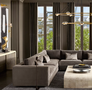 أريكة عصرية بثلاثة مقاعد بإطار خشبي وقماش متين صديق للبيئة لغرفة المعيشة - Product Image 2