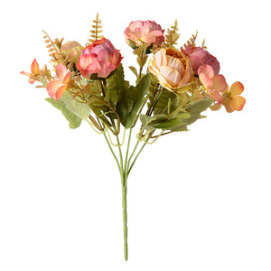 Ramo Pequeño de Flores Artificiales de Seda, Peonía, Rosa e Hortensia, Decoración para el Hogar, Accesorios de Fotografía, Paquete al por Mayor de China - Product Image 5