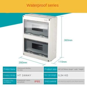 Caja de Conexiones Eléctrica de Plástico Trifásica de 24 Vías ZHENXING HT-24, Impermeable IP65, de ABS, para Montaje en Panel, con Interruptor MCB - Product Image 5