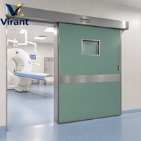 Système coulissant automatique ignifuge, porte d'hôpital médicale avec capteur photocellule de sécurité pour couloirs de personnel et vestiaires