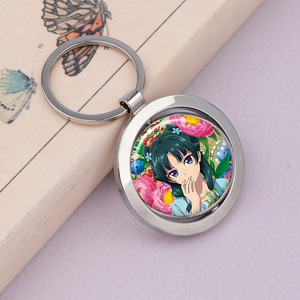 New Arrival Japan Style <b>Anime</b> Pharmacy Girl Rotating Double-sided <b>Keychain</b> <b>Anime</b> Girl <b>Keychain</b> Charms Promotional Gift - Product Image 4