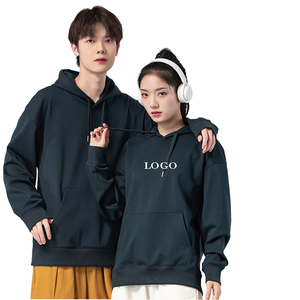 High Quality Unisex 460g Heavyweight Solid Loose Fit Casual Winter <b>Hoodie</b> 100% Cotton Anti-Pilling Pullover Stand Collar - Product Image 1