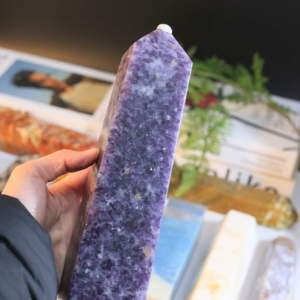 선물용 천연 크리스탈 공예품 장식, 대형 에너지 포인트 기둥 석영 크리스탈 포인트 오벨리스크 타워 - Product Image 2