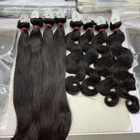 Lots de tissages de cheveux humains vierges bruts indiens, brésiliens, péruviens, Remy, Mink, à cuticules alignées, naturels et abordables