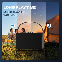 Dos Micrófonos Inalámbricos Potentes y Portátiles para Altavoz BT, Compatibles con Sistemas de Cine en Casa, Altavoz Mini Karaoke Todo en Uno para Exteriores