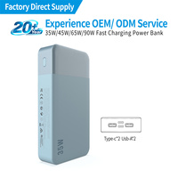 Batterie externe portable à charge rapide pour téléphones, 35W 45W 65W 90W 10000mAh 20000mAh, promotionnelle et économique