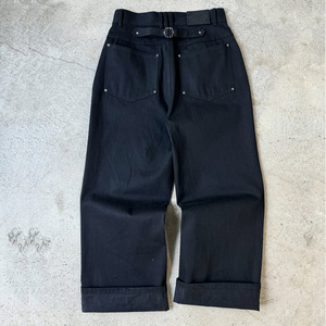<span class=keywords><strong>Jeans</strong></span> da <span class=keywords><strong>Uomo</strong></span> Personalizzati in Denim Giapponese Selvedge Grezzo Nero Bianco a Gamba Dritta Stile Baggy - Product Image 4