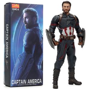 30CM Échelle 1/6 pour Captain America Action Figure Exquis PVC Tête Sculpture Tenant Bouclier Avengers Alliance Ornement Modèle - Product Image 6
