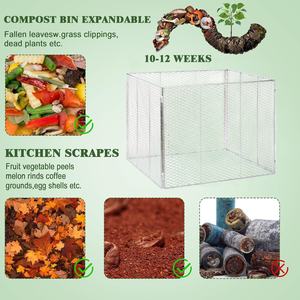 قفص سماد للحديقة مجلفن ، قفص بسلك للحديقة ، صندوق سماد شبكي سلكي - Product Image 6