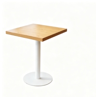 Table à manger carrée en bois moderne pour restaurant et hôtel, mobilier commercial durable