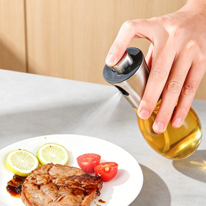 Pulvérisateur d'huile en verre en forme de poire de 200 ml avec buse anti-déversement, design élégant pour friteuse à air et préparation culinaire à faible teneur en huile - Product Image 4