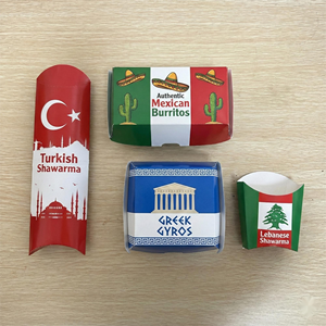 Boîte à emporter pour hamburger, petit shawarma, boîte à emporter pour nourriture de rue, boîte à emporter pour <span class=keywords><strong>kebab</strong></span>, shawarma, boîte à emporter pour nourriture de rue - Product Image 1