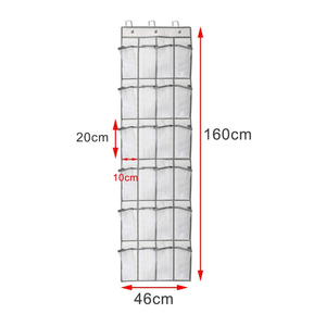 Custom 24-Pocket <strong>Shoe</strong> Organizer Modern Foldable Wardrobe <strong>Hanging</strong> <strong>Storage</strong> over the Door for Bedroom Closet or Dorm Room - Product Image 3