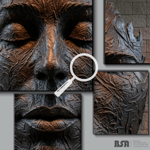 Sculptures murales géantes en bronze de visages humains pour <span class=keywords><strong>la</strong></span> décoration d'art moderne, de salons de beauté et de spas - Product Image 2