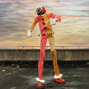 Décorations d'Halloween animatroniques, grand <span class=keywords><strong>loup</strong></span>-<span class=keywords><strong>garou</strong></span> clown oscillant à induction, accessoires décoratifs pour chambre, bar, son, lumière, ornement - Product Image 1