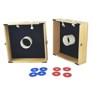 Toss Yard Games Sports Lawn Outdoor Premium Wood Washer Toss Game Set