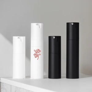 Airless <b>Pump</b> Sprayer <b>Bottles</b> 30ml/50ml White/Black Plastic Custom Colors for Lotion & Cosmetics in Stock - Product Image 1