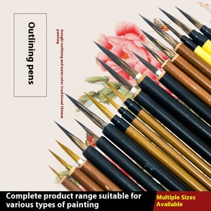 Pincel Guizhi de Pelo de Rata para Pintura China y Caligrafía, con Textura de Rama de Flor y Pelo de Lobo para Delineado - Product Image 4