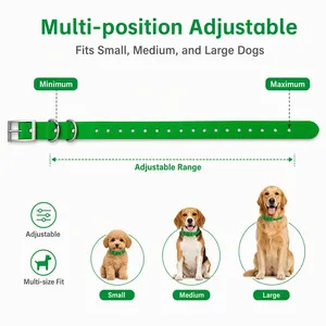 Solid Color TPU Dog <b>Collars</b> Adjustable Buckle Closure for Small Medium Large Dogs All Seasons Simple Style Red Green Blue Orange - Product Image 3