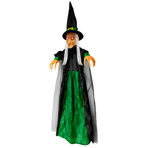 Máscara de Bruja Verde con Voz Activada, Boca Brillante y Sonidos, para Halloween, Casas Encantadas, Accesorios de Disfraces, Venta al por Mayor de Fábrica, Personalizable - Product Image 5