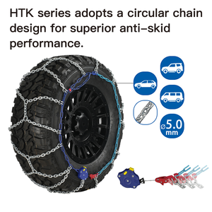 Bohu 유니버설 겨울 타이어 스노우 체인 비상 케이블 트럭 타이어 스트랩 눈 조건을위한 효과적인 견인 - Product Image 2