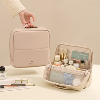 Nouvelle trousse de toilette verticale tendance en PU, imperméable, multifonctionnelle, grande capacité, sac de rangement de voyage